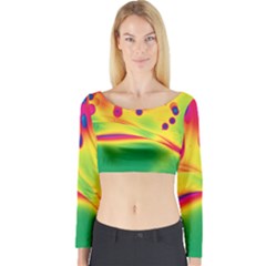 Lights Long Sleeve Crop Top by ValentinaDesign