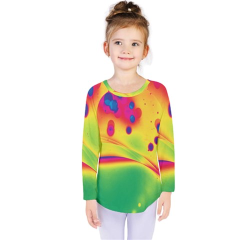 Lights Kids  Long Sleeve Tee by ValentinaDesign