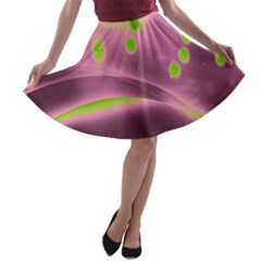 Lights A-line Skater Skirt by ValentinaDesign