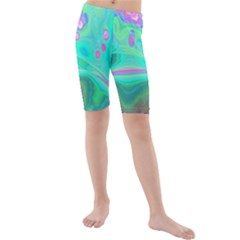 Lights Kids  Mid Length Swim Shorts by ValentinaDesign