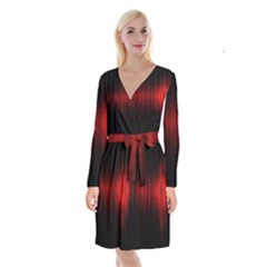 Lights Long Sleeve Velvet Front Wrap Dress