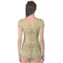 Gold Romantic Flower Pattern Boyleg Leotard  View2