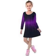 Light Kids  Long Sleeve Velvet Dress by ValentinaDesign