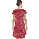 Red Romantic Flower Pattern Cap Sleeve Nightdress View2