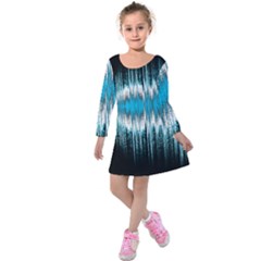 Light Kids  Long Sleeve Velvet Dress by ValentinaDesign