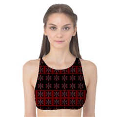 Dark Tiled Pattern Tank Bikini Top by linceazul