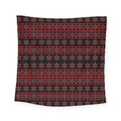 Dark Tiled Pattern Square Tapestry (small) by linceazul