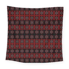 Dark Tiled Pattern Square Tapestry (large) by linceazul