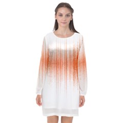 Light Long Sleeve Chiffon Shift Dress 