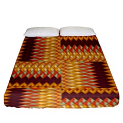 Geometric Pattern Fitted Sheet (king Size) by linceazul