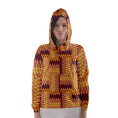 Geometric Pattern Hooded Wind Breaker (women) by linceazul