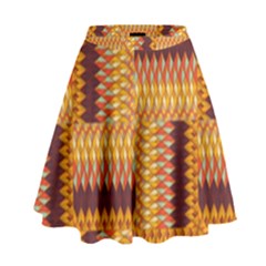 Geometric Pattern High Waist Skirt by linceazul