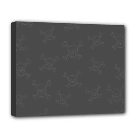 Skull Pattern Deluxe Canvas 20  X 16   by ValentinaDesign