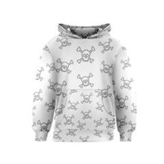 Skull Pattern Kids  Pullover Hoodie by ValentinaDesign