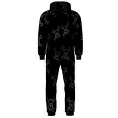 Skull Pattern Hooded Jumpsuit (men)  by ValentinaDesign