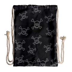 Skull Pattern Drawstring Bag (large) by ValentinaDesign