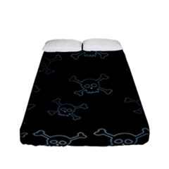 Skull Pattern Fitted Sheet (full/ Double Size) by ValentinaDesign