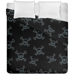 Skull Pattern Duvet Cover Double Side (california King Size) by ValentinaDesign