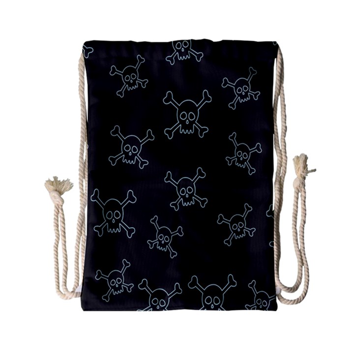 Skull pattern Drawstring Bag (Small)