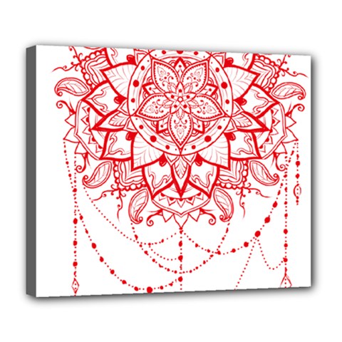 Mandala Pretty Design Pattern Deluxe Canvas 24  X 20   by Nexatart