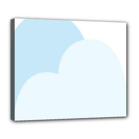 Cloud Sky Blue Decorative Symbol Deluxe Canvas 24  X 20   by Nexatart