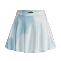 Cloud Sky Blue Decorative Symbol Mini Flare Skirt by Nexatart