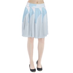 Cloud Sky Blue Decorative Symbol Pleated Skirt by Nexatart