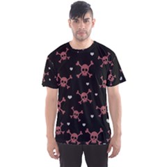 Skull Pattern Men s Sport Mesh Tee