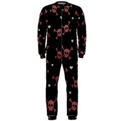 Skull Pattern Onepiece Jumpsuit (men)  by ValentinaDesign