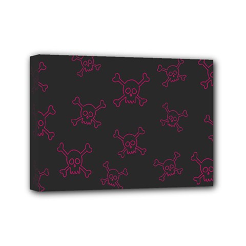 Skull pattern Mini Canvas 7  x 5 