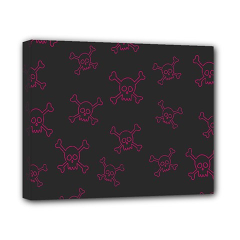 Skull pattern Canvas 10  x 8 