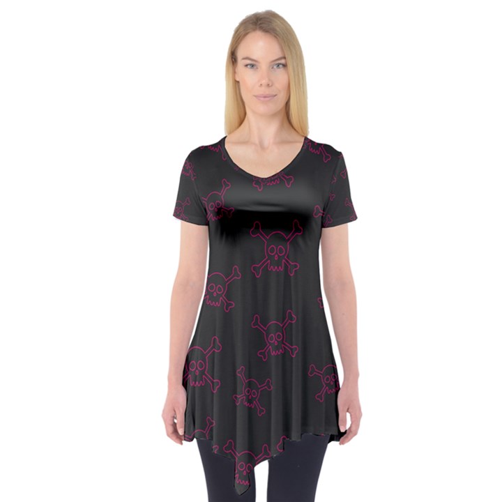 Skull pattern Short Sleeve Tunic 