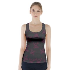 Skull pattern Racer Back Sports Top