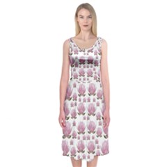 Lotus Midi Sleeveless Dress by ValentinaDesign