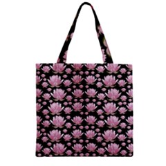 Lotus Zipper Grocery Tote Bag by ValentinaDesign