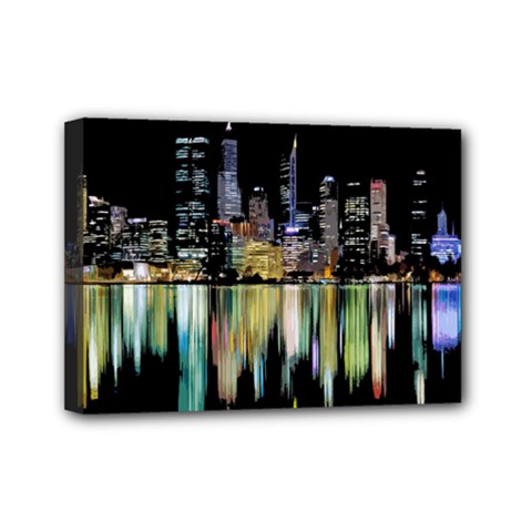 City Panorama Mini Canvas 7  X 5  by Valentinaart