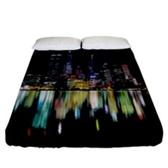 City Panorama Fitted Sheet (california King Size) by Valentinaart