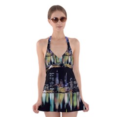 City Panorama Halter Swimsuit Dress by Valentinaart