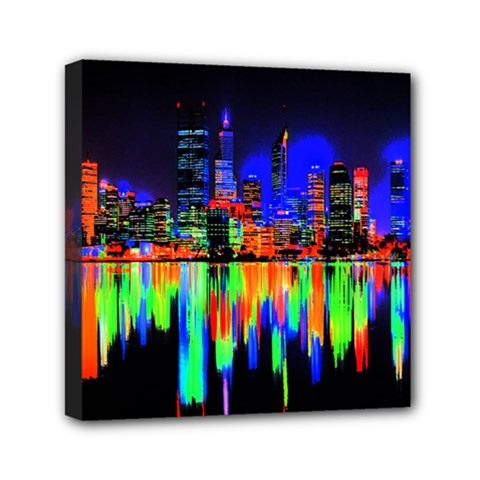 City Panorama Mini Canvas 6  X 6  by Valentinaart