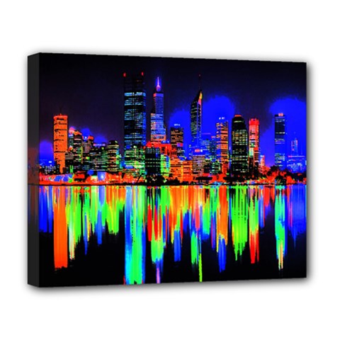 City Panorama Deluxe Canvas 20  X 16   by Valentinaart