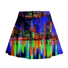 City Panorama Mini Flare Skirt by Valentinaart