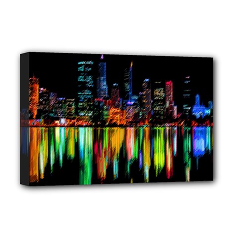 City Panorama Deluxe Canvas 18  X 12   by Valentinaart