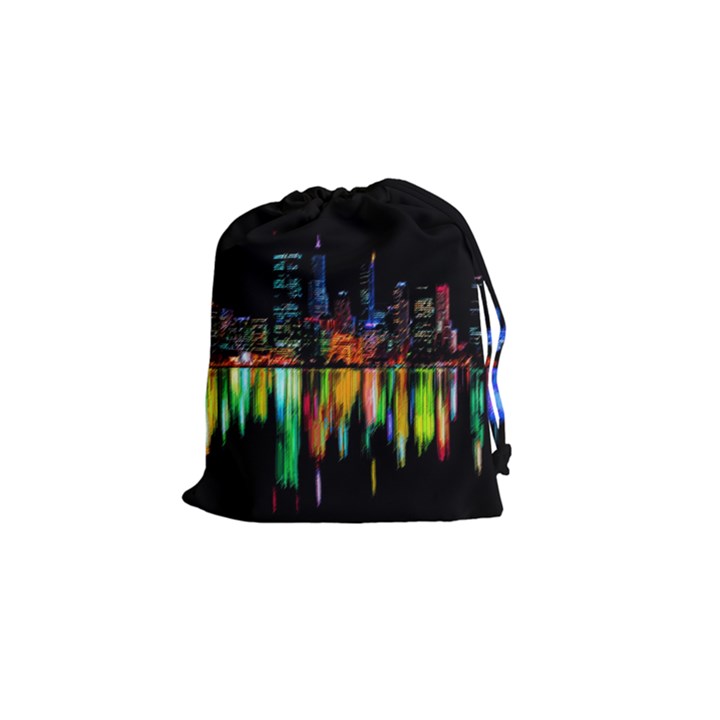 City panorama Drawstring Pouches (Small) 