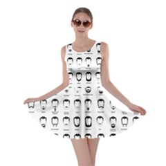 Beard Types Pattern Skater Dress by Valentinaart