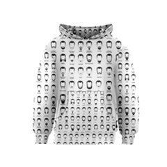 Beard Types Pattern Kids  Pullover Hoodie by Valentinaart