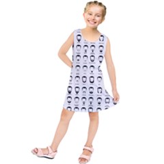 Beard Types Pattern Kids  Tunic Dress by Valentinaart