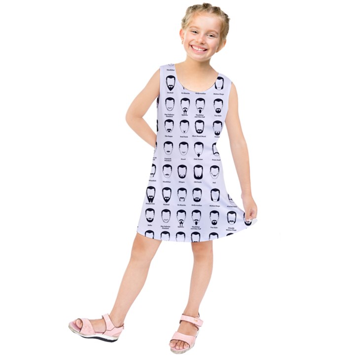 Beard types pattern Kids  Tunic Dress