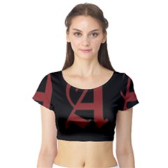 The Scarlet Letter Short Sleeve Crop Top (tight Fit) by Valentinaart