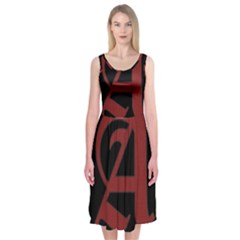 The Scarlet Letter Midi Sleeveless Dress by Valentinaart