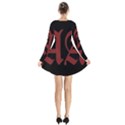 The Scarlet Letter Long Sleeve Velvet V-neck Dress View2